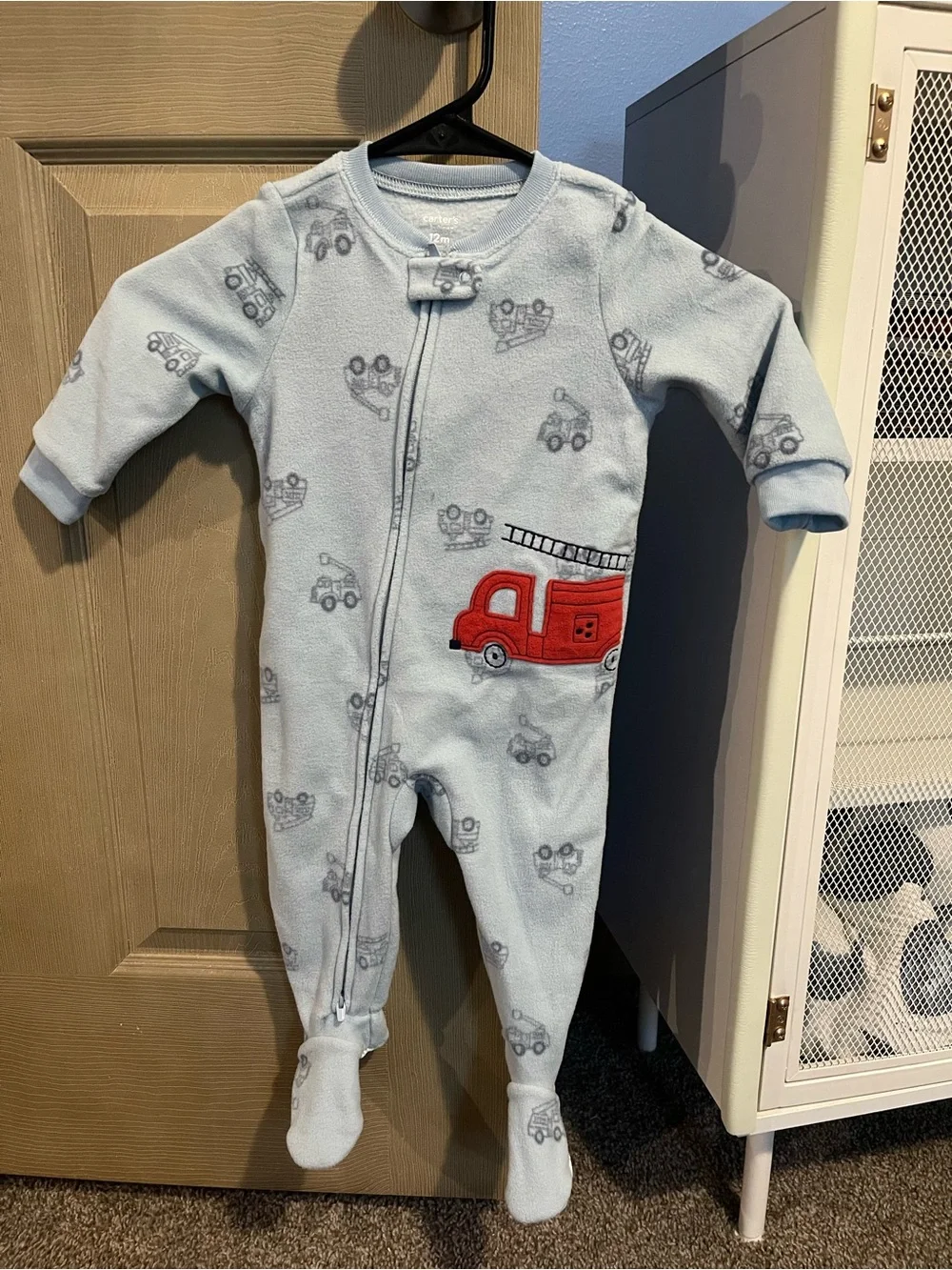12 Month Footie Pajamas, pack of 3